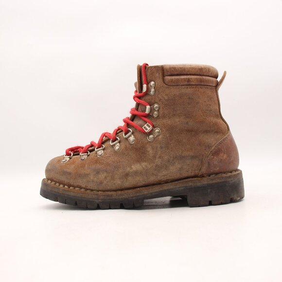 Vintage Raichle Hiking Trackking Men\'s 7 M Brown Leather Mountaineer Boots Shoes main image 9